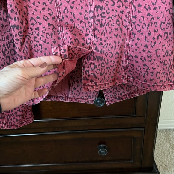 Wash Lab Jungle Denim Blazer -Size M Medium.  Red/Berry Color - Picture 10 of 13